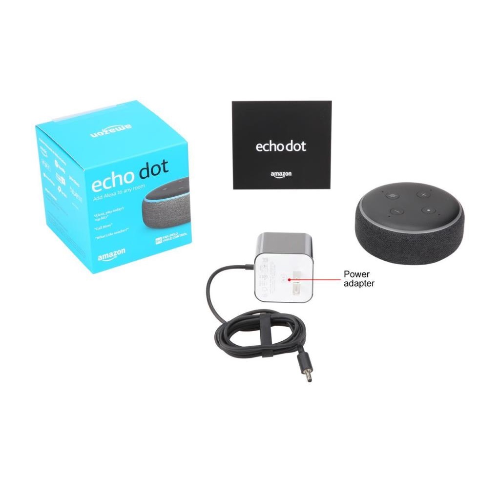 New  Echo Dot (3rd Gen) Smart Speaker with Alexa Charcoal Sandstone  Grey 