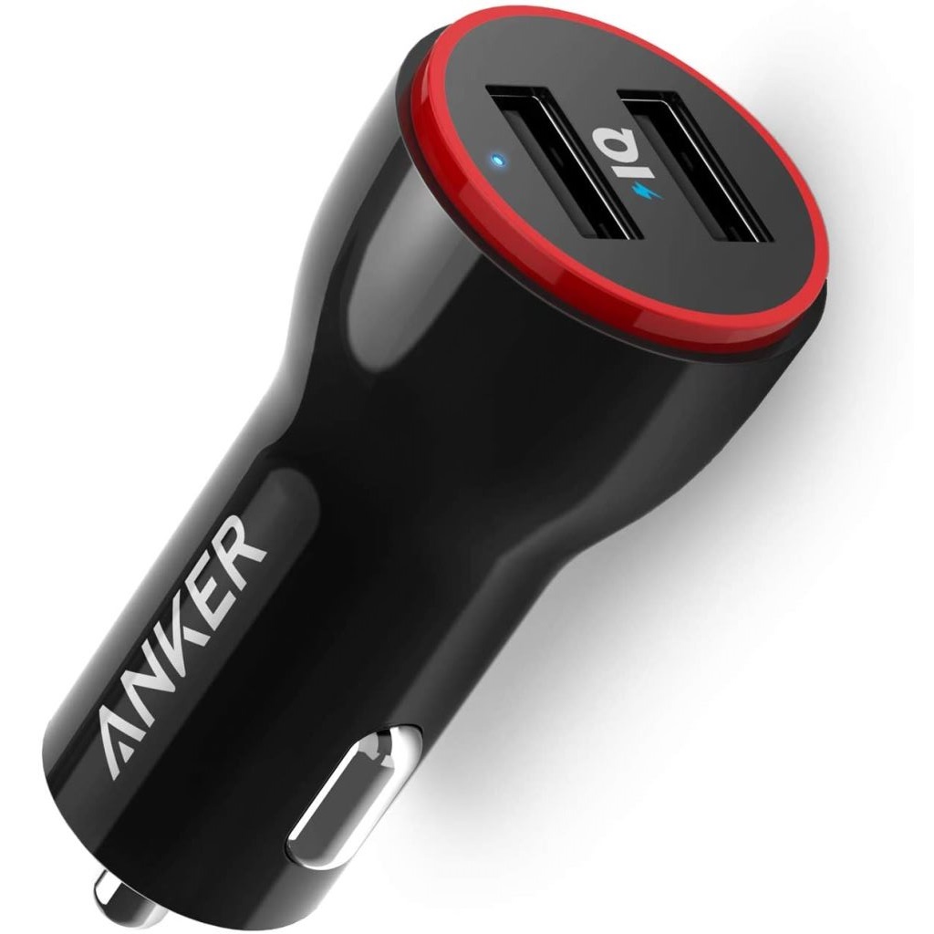 Anker 24W Dual USB Car Charger PowerDrive 2 For iPhone