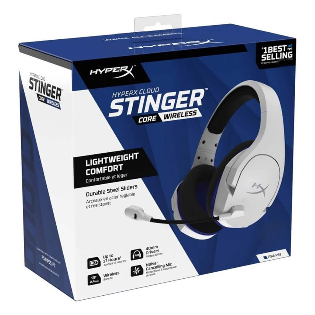 HyperX Cloud Stinger 2 Wired Gaming Headset for PS5 and PS4 White