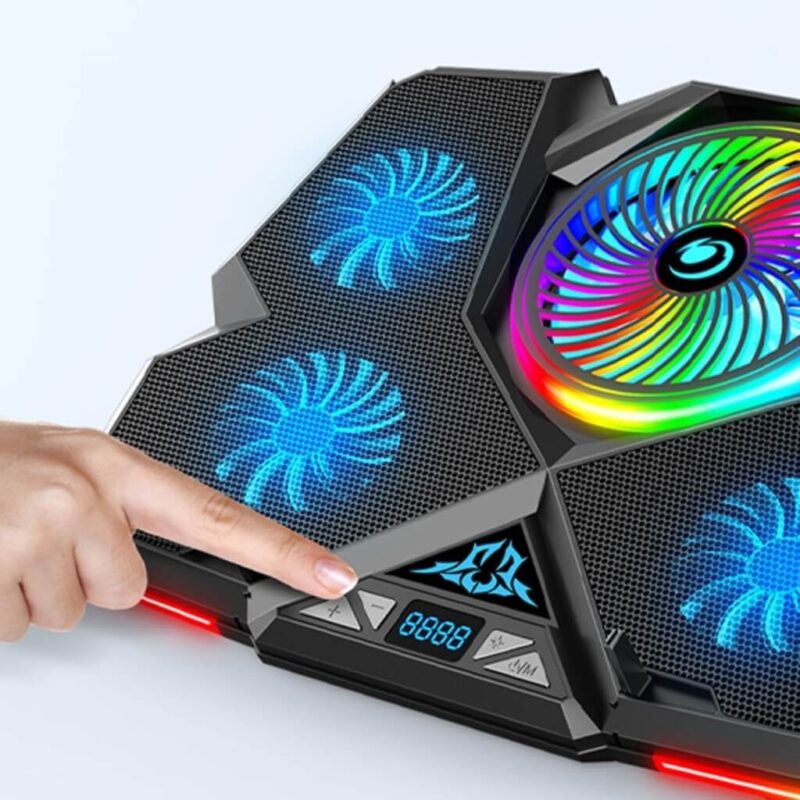 CoolCold Laptop Cooler Cooling Pad RGB Notebook Cooler