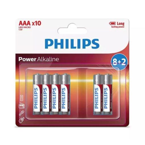 Philips AAA Power Alkaline Batteries 10 Pack